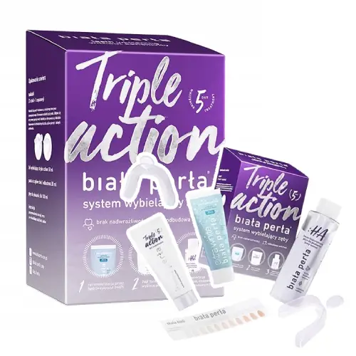 biała perła triple action system do wybielania zębów